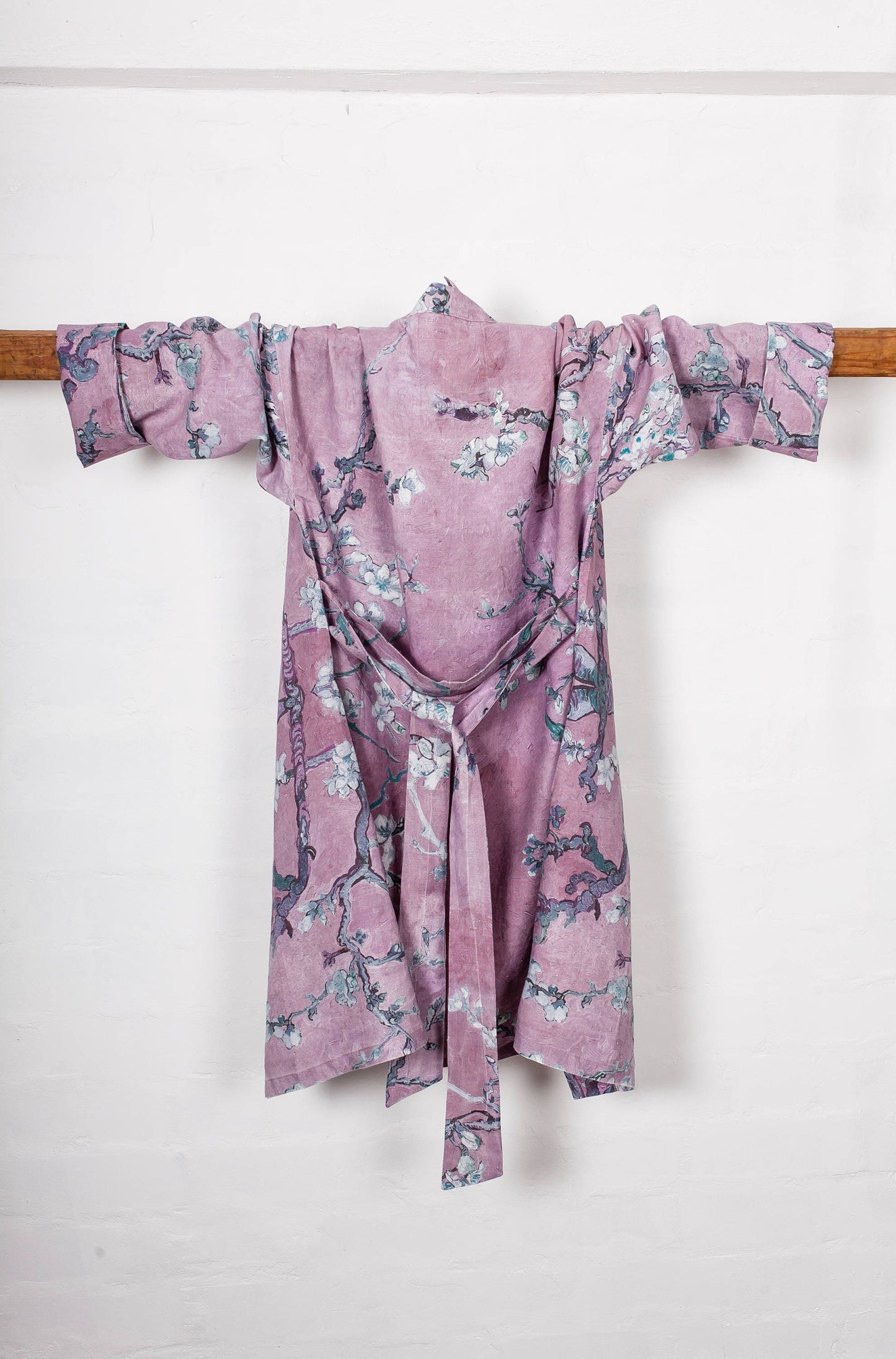 Van Gogh, kimono robe, kimono cardigan, bathrobe, Almond blossom, bridesmaid gift, Linen robe, linen, Linen bathrobe, organic, gift for her