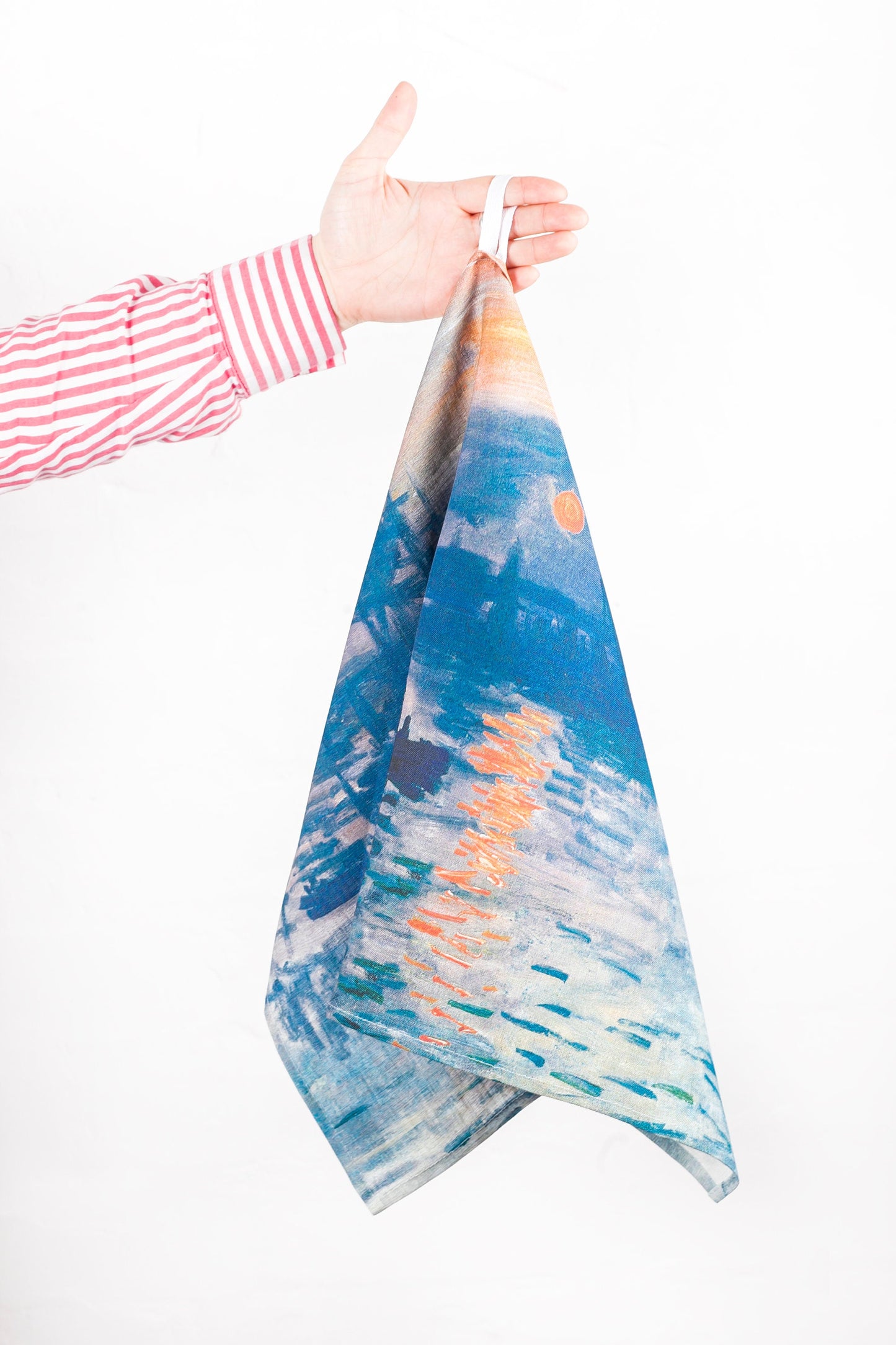 Apron, Claude Monet, Impression Sunrise, matching towel, linen apron, custom apron, free size apron, hand made apron, artist apron