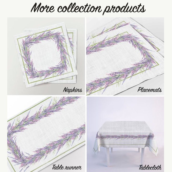 Lavenders, placemats, cloth napkins, linen, lunch Placemats, vintage placemats, housewarming gift, thanksgiving table, lavender, boho decor