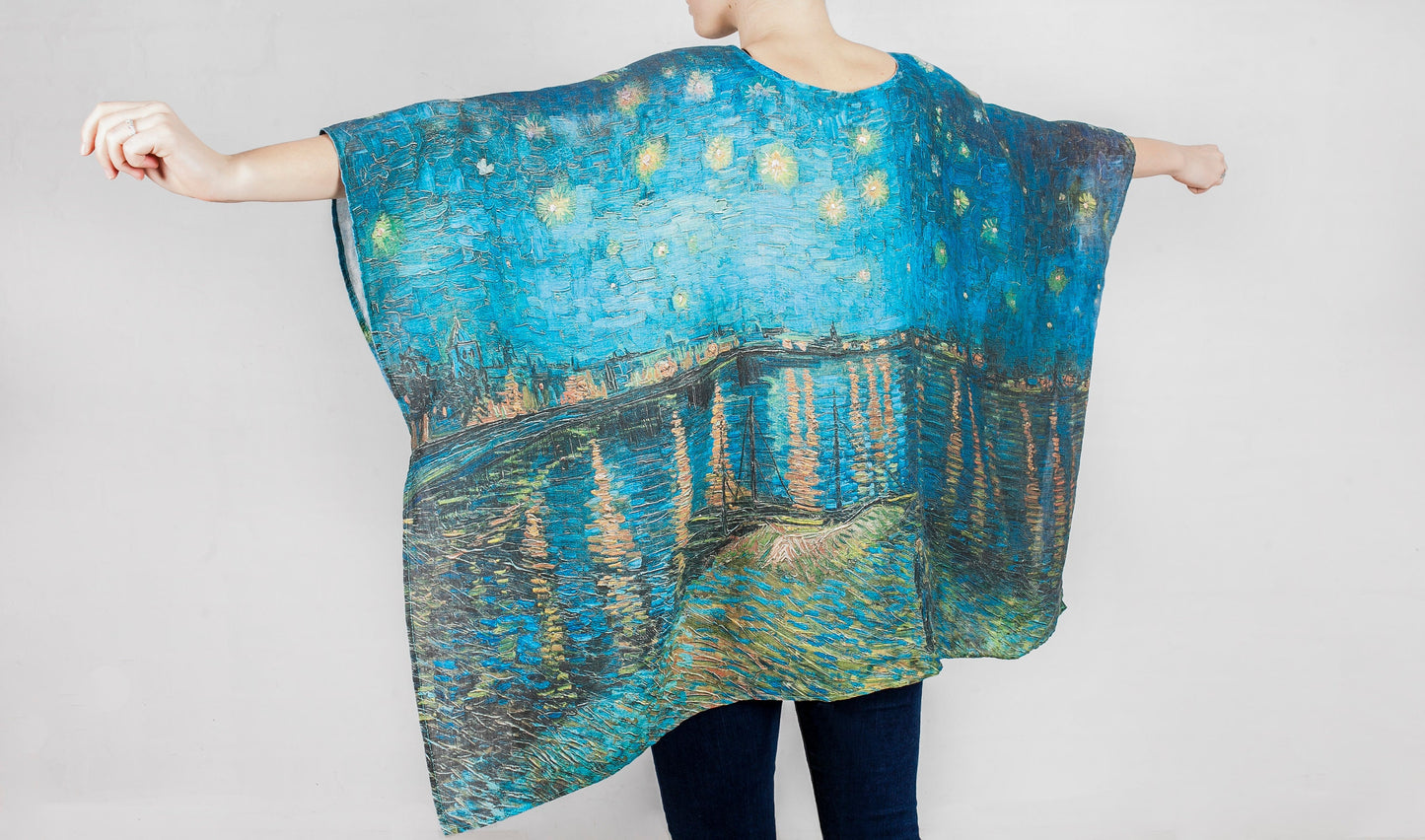 Van Gogh, Linen tunic, One size blouse, linen women shirt, sleeveless tunic, 100% linen, boho blouse, linen tunic, Mother's day gift