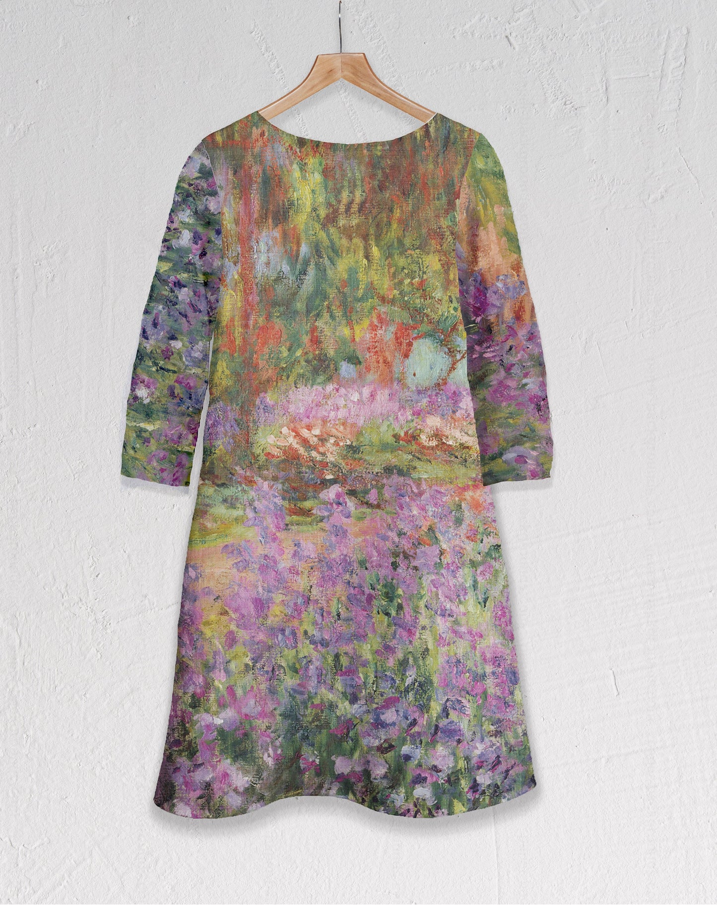 Claude Monet, linen dress, dress 3/4 sleeves, linen tunic, dress plus size, summer dress, dress short sleeves, loose fit linen, linenislove