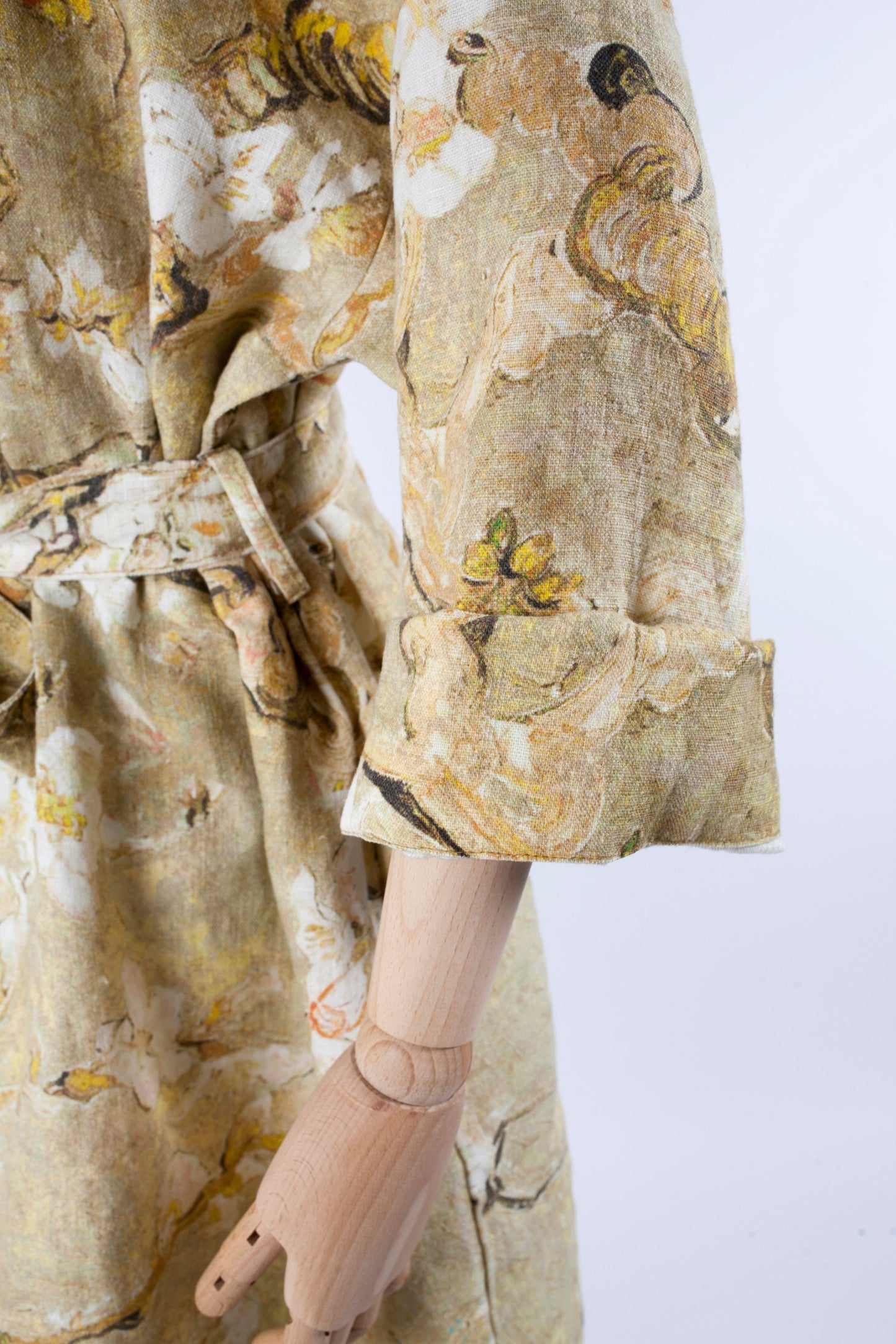 Vincent van Gogh, kimono robe, kimono cardigan, bathrobe, Almond blossom, 100% linen, bridesmaid gift, Linen robe, linen, Linen bathrobe