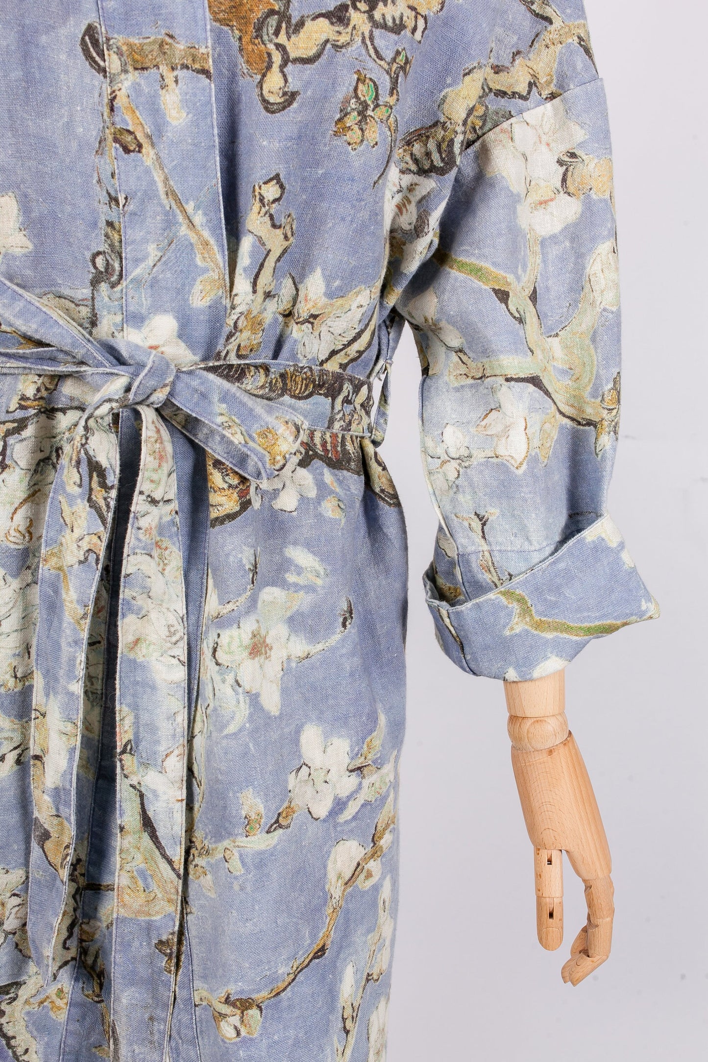 Kimono robe, Vincent van Gogh, kimono cardigan, bathrobe, Almond blossom, 100% linen, bridesmaid gift, Linen robe, linen, Linen bathrobe