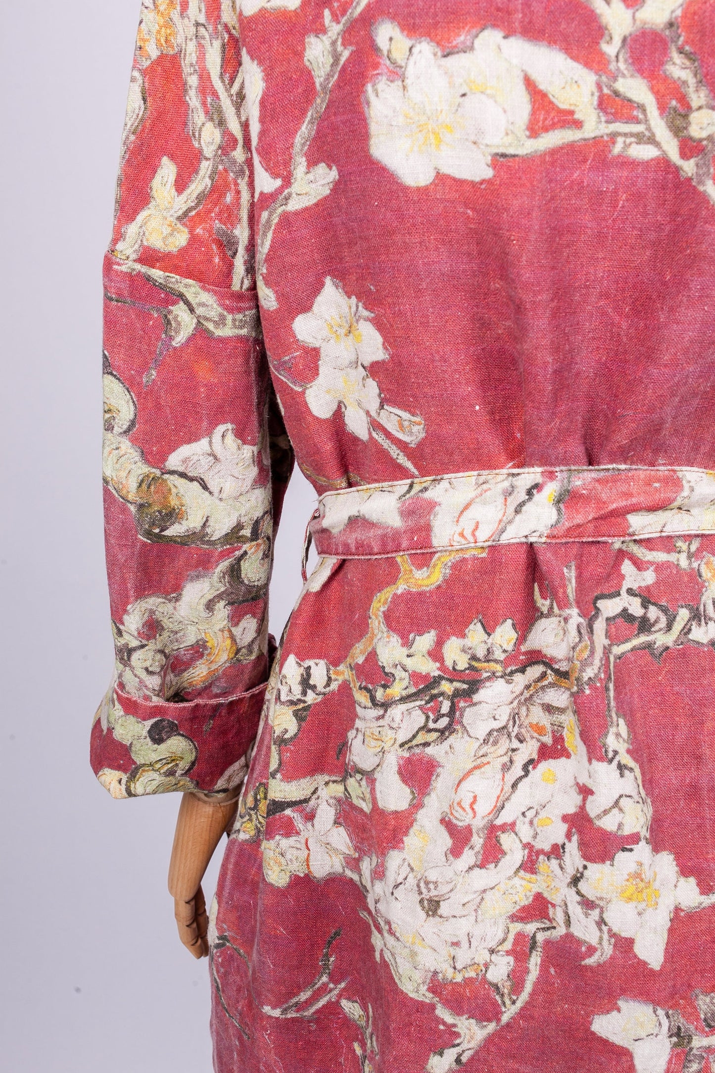 Kimono robe, Vincent van Gogh, kimono cardigan, bathrobe, Almond blossom, 100% linen, bridesmaid gift, Linen robe, linen, Linen bathrobe