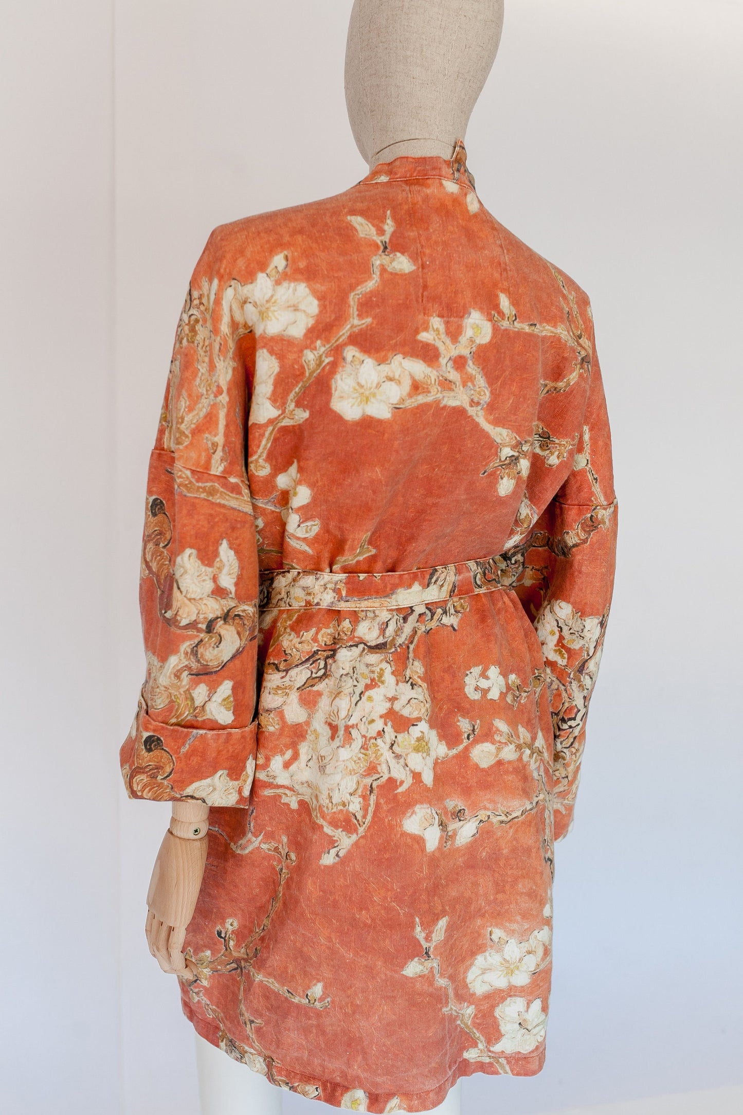 Kimono robe, Vincent van Gogh, kimono cardigan, bathrobe, Almond blossom, 100% linen, bridesmaid gift, Linen robe, linen, Linen bathrobe