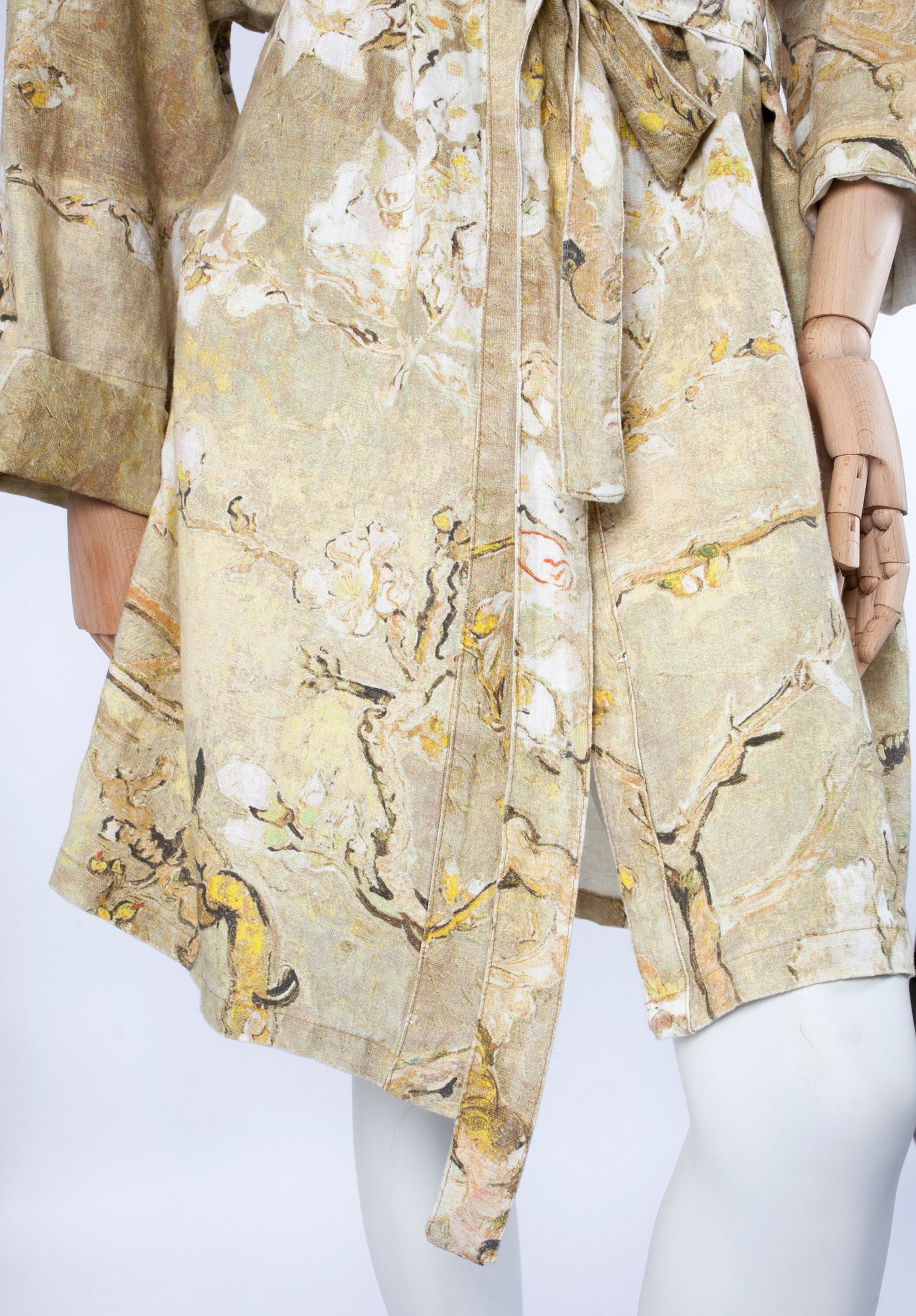 Vincent van Gogh, kimono robe, kimono cardigan, bathrobe, Almond blossom, 100% linen, bridesmaid gift, Linen robe, linen, Linen bathrobe