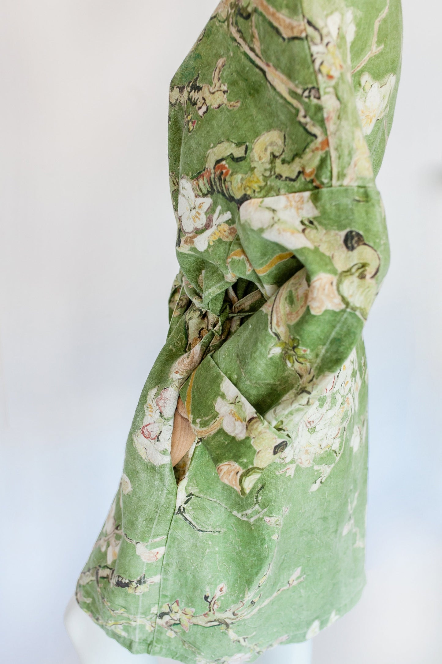 Kimono robe, Vincent van Gogh, kimono cardigan, bathrobe, Almond blossom, 100% linen, bridesmaid gift, Linen robe, linen, Linen bathrobe
