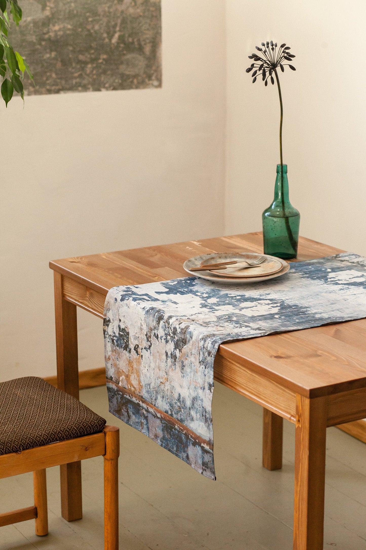 Table runner, wabi sabi, custom, housewarming gift, easter table runner, housewarming, farmhouse runner, table decor, 100 linen, table cloth