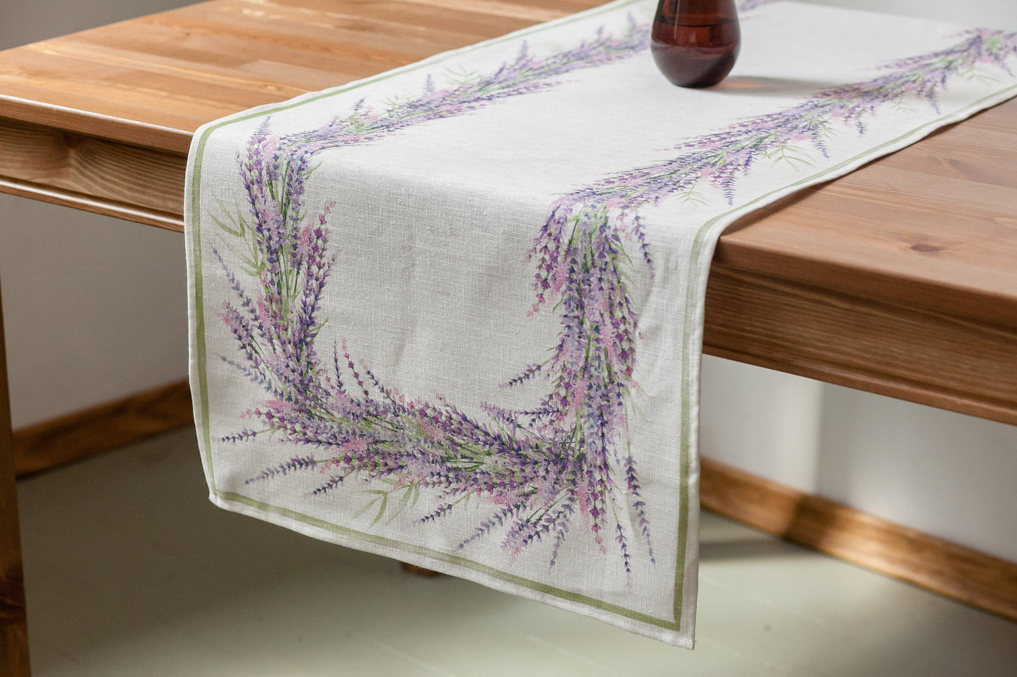 Table runner, Lavenders, linen, custom size, housewarming gift, lavenders, easter table decor, farmhouse decor, wedding table decor, linen