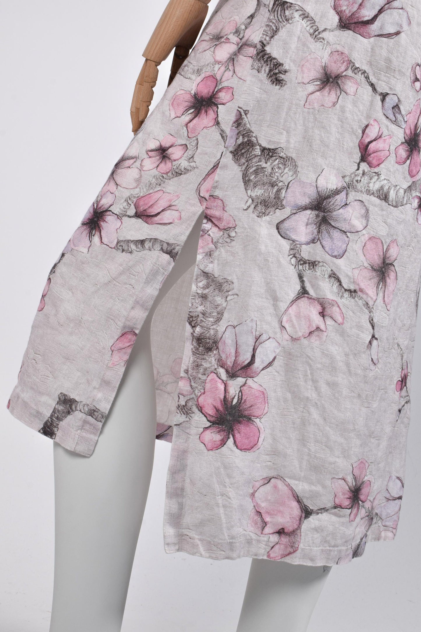 Women dress, Midnight Flowers, linen dress, linen women dress, 100% linen, hand made dress