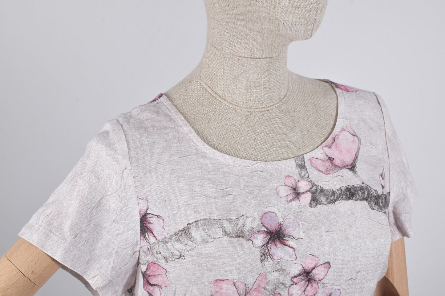 Women dress, Midnight Flowers, linen dress, linen women dress, 100% linen, hand made dress