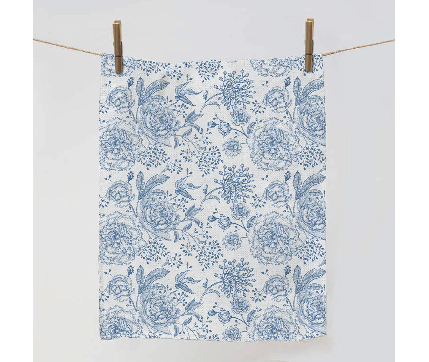 Towel, Floral Vintage, dish towel, towel with hook, wholesale towel, hand towel, linen dish towel, 100% linen