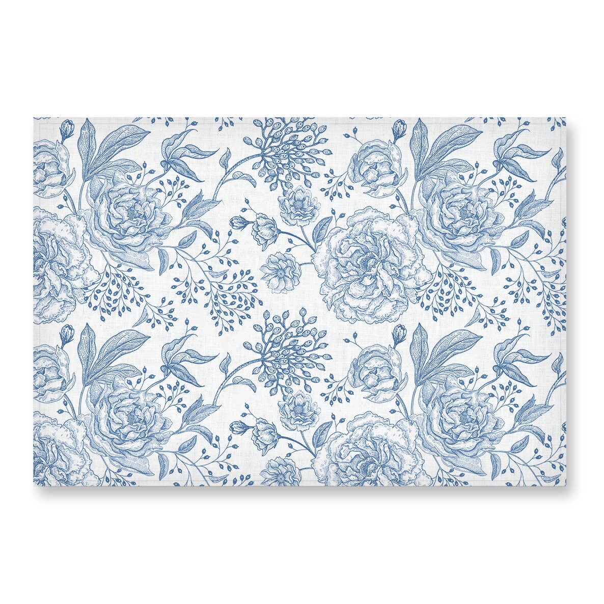 Placemats set, Floral vintage, toile de jouy, linen placemats, wedding gift, linen placemats, custom placemats, 100% linen fabric