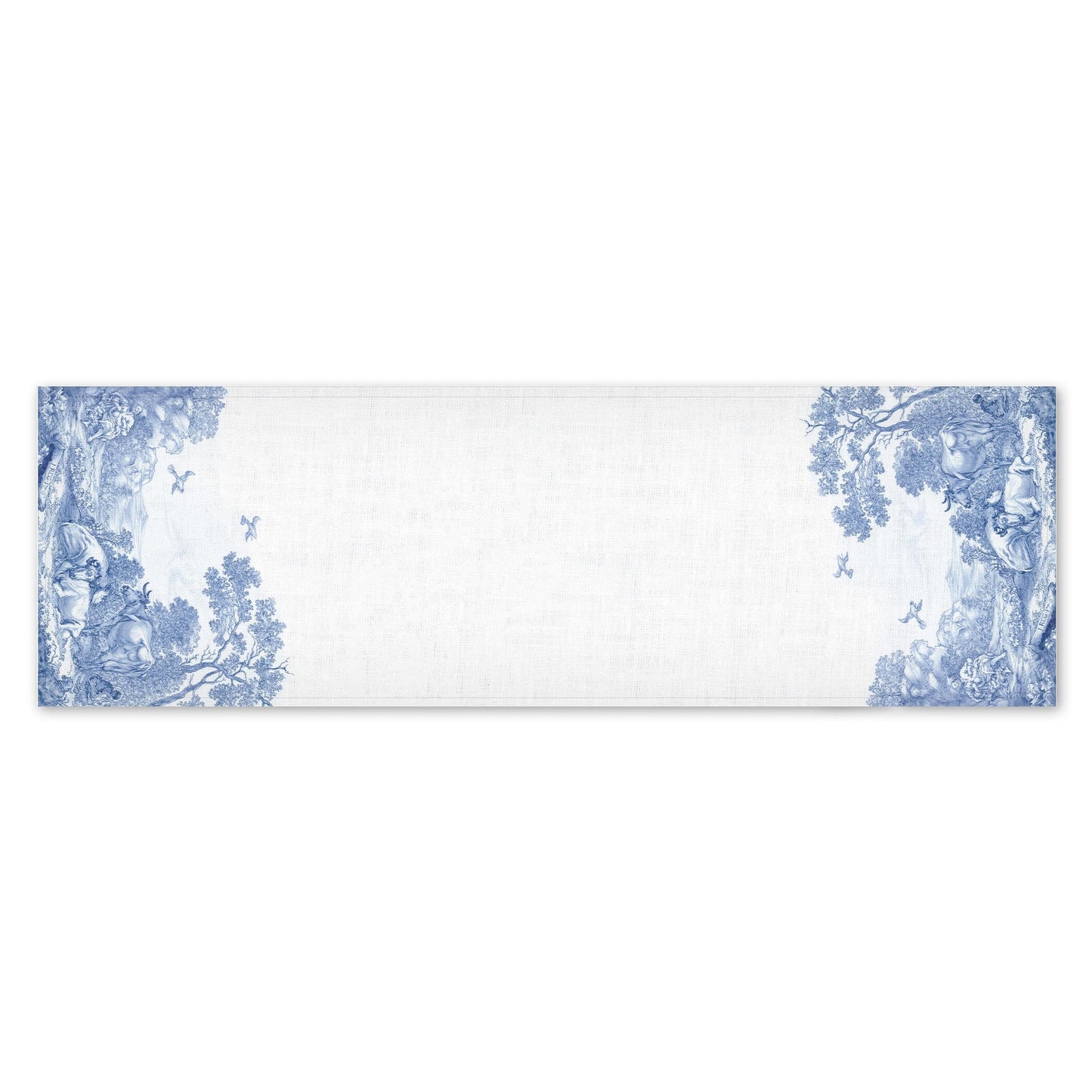 Linen Table Runner | Plaque with Elijah Fed by Ravens