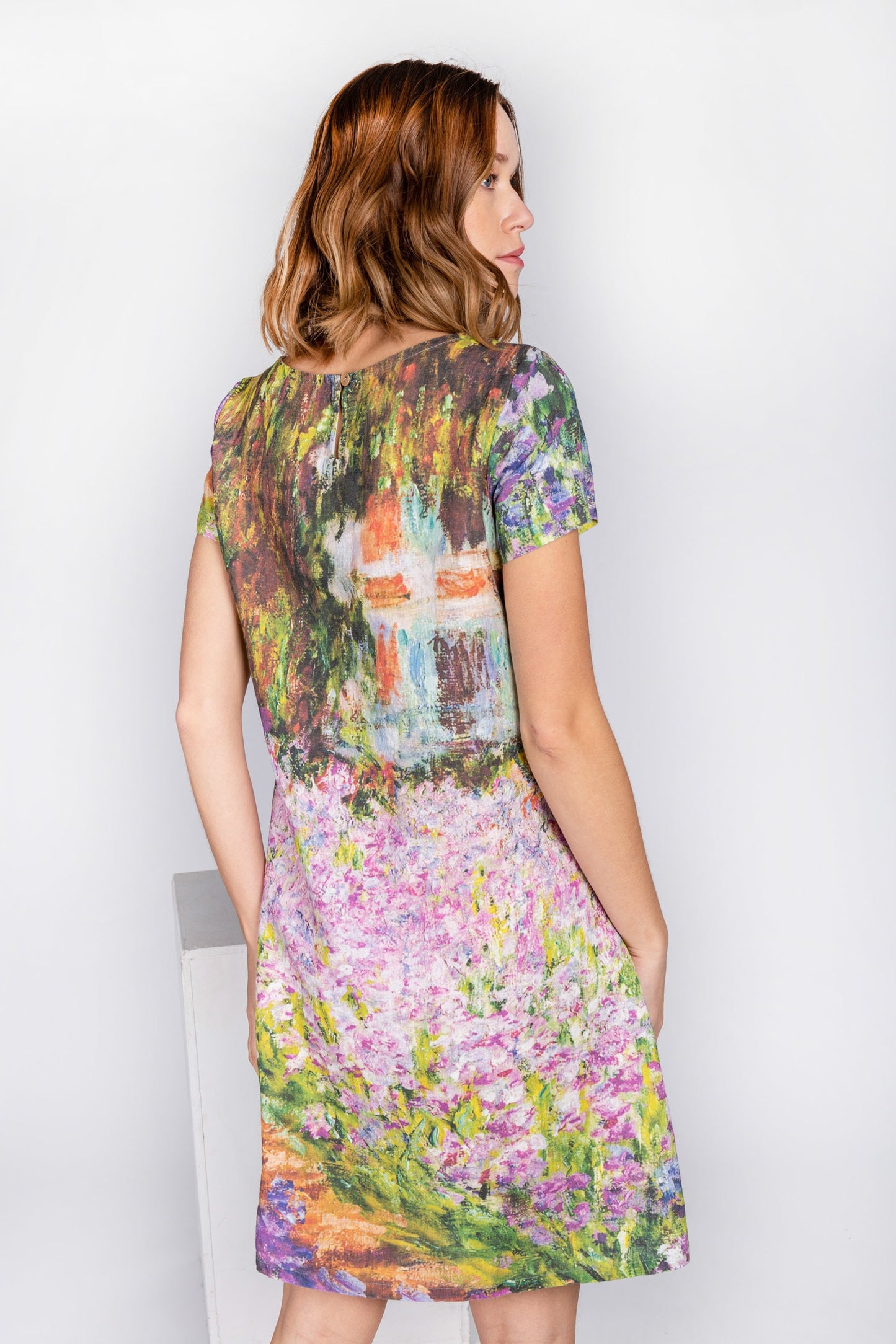 Claude Monet, linen dress, dress 3/4 sleeves, linen tunic, dress plus size, summer dress, dress short sleeves, loose fit linen, linenislove