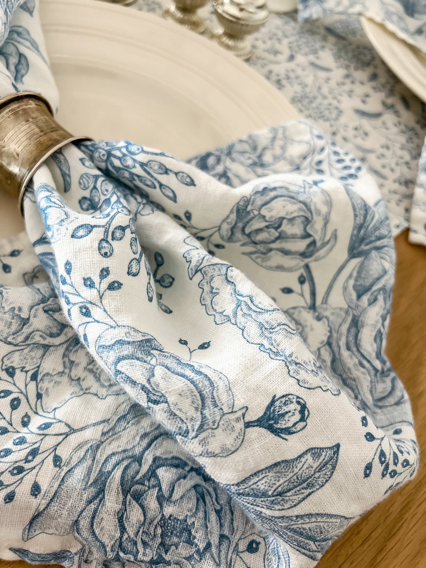 Napkins set, Floral vintage, 100% linen, napkins cloth, fabric napkins, napkins for wedding, custom napkins, dinner napkins