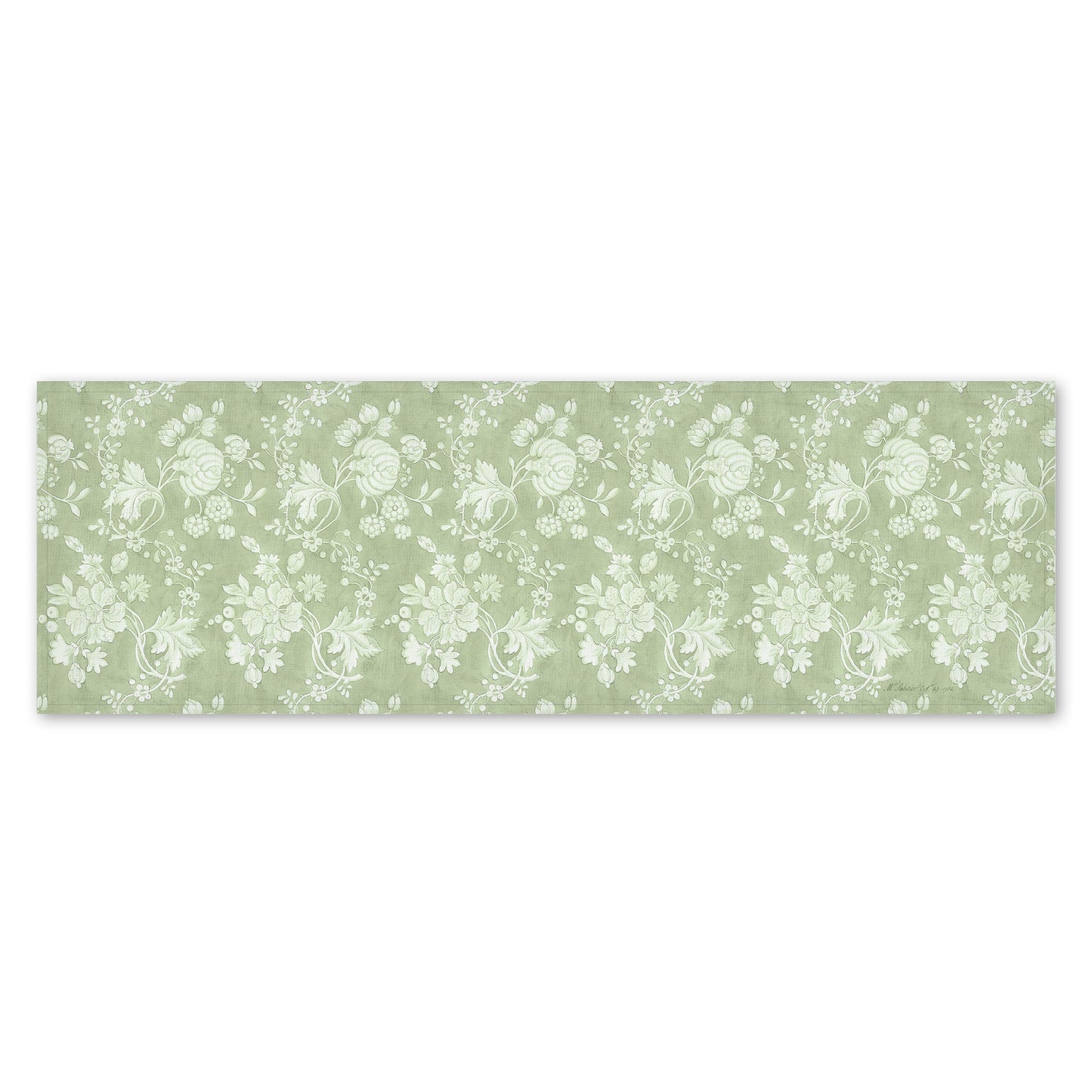 Table runner, Anna Maria Garthwaite, Spitalfields, 1752 - 1753, linen table top, Green toile linens
