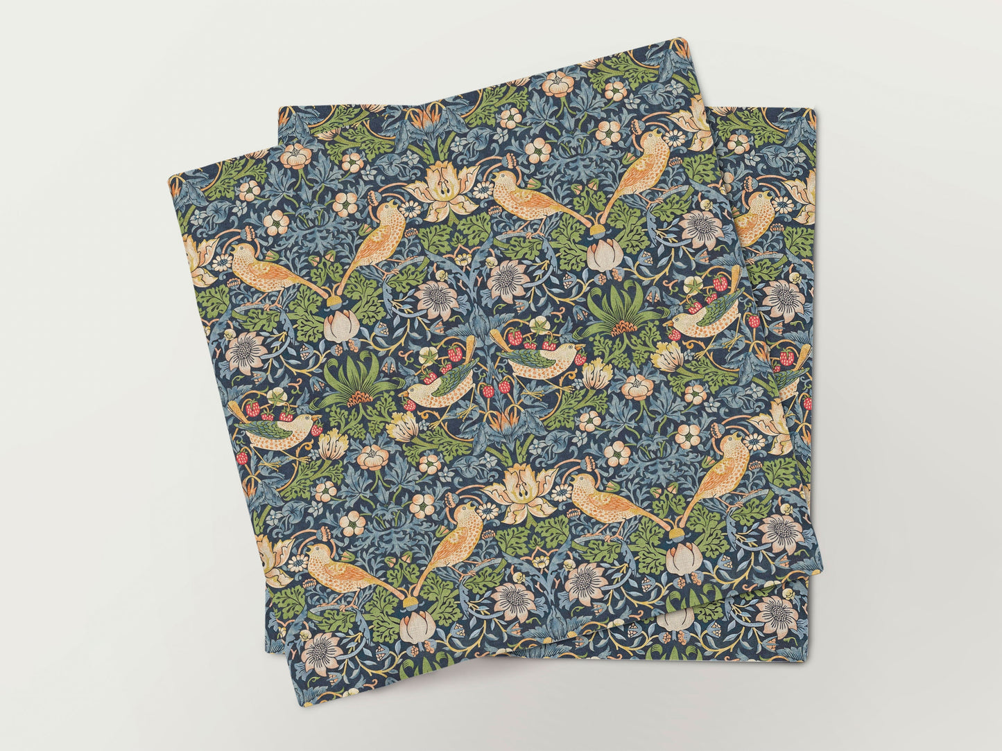 Napkins set, William Morris, Strawberry Thief, LARGE PATTERN, linen napkins, 100% linen, fabric napkins, custom napkins, Europe
