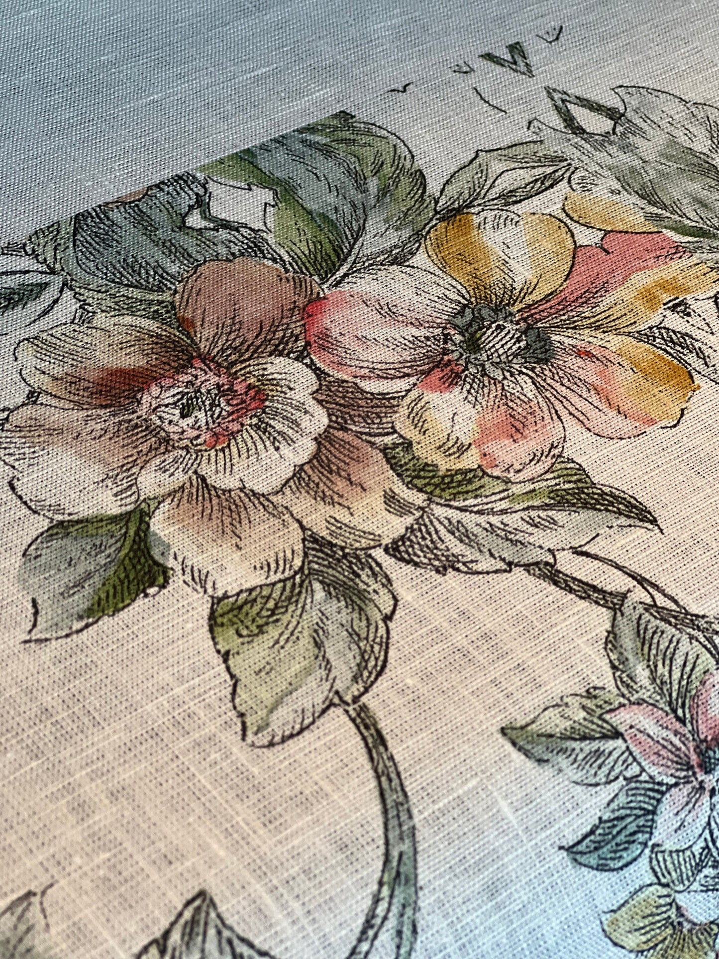 Napkins set, Blooming Peonies, 100% linen, napkins cloth, fabric napkins, napkins for wedding, custom napkins, dinner napkins