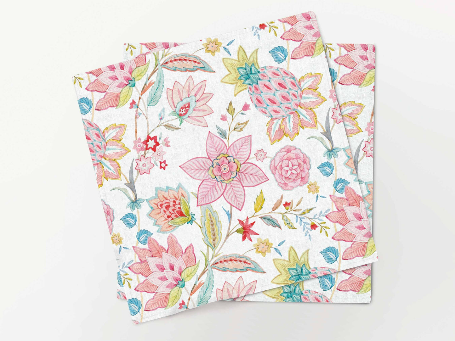 Napkins set, Pineapple Garden, 100% linen, fabric napkins, napkins for wedding