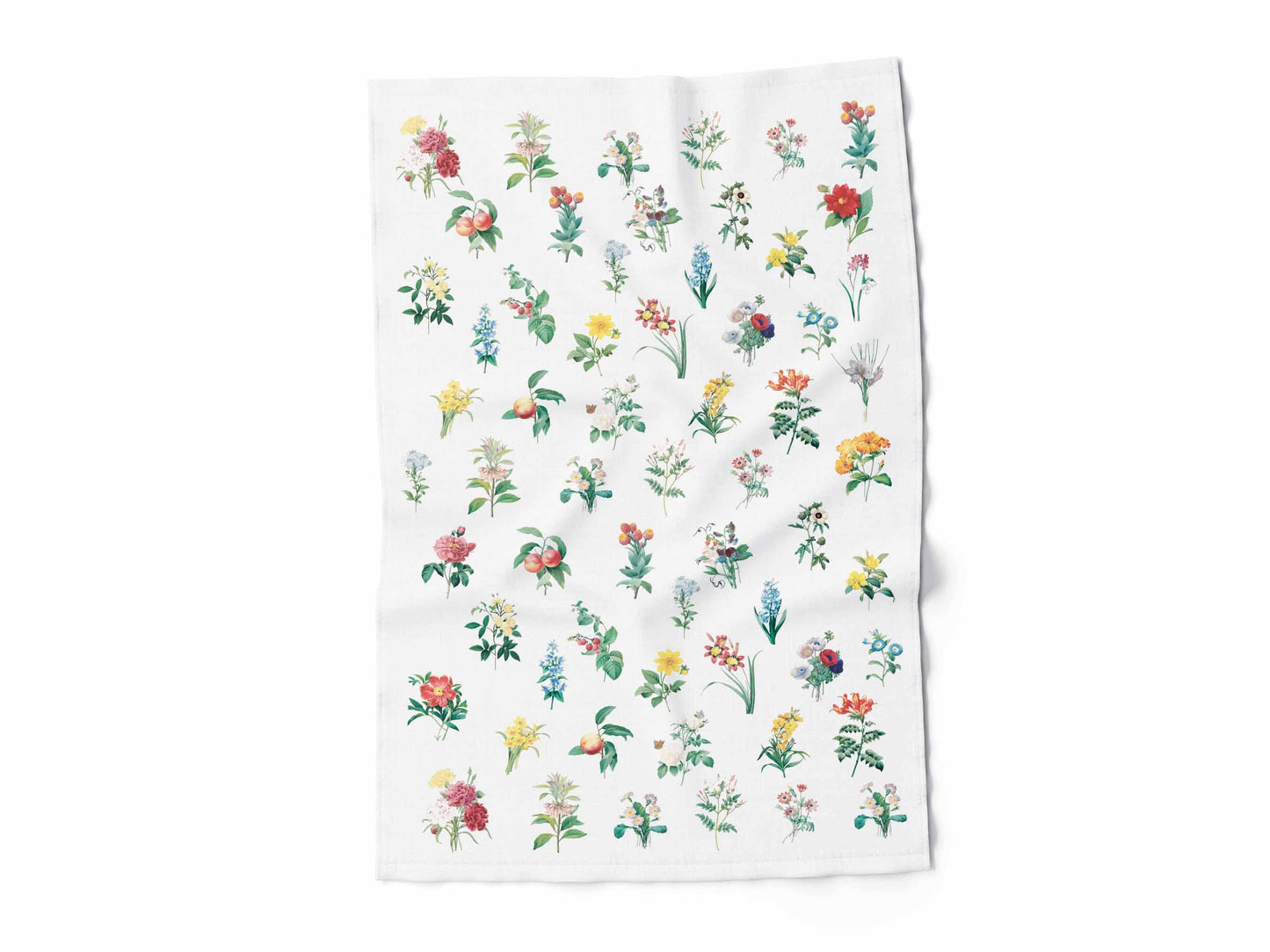 Kitchen Towel, Beautiful Blooming Wild Flowers, 100% linen
