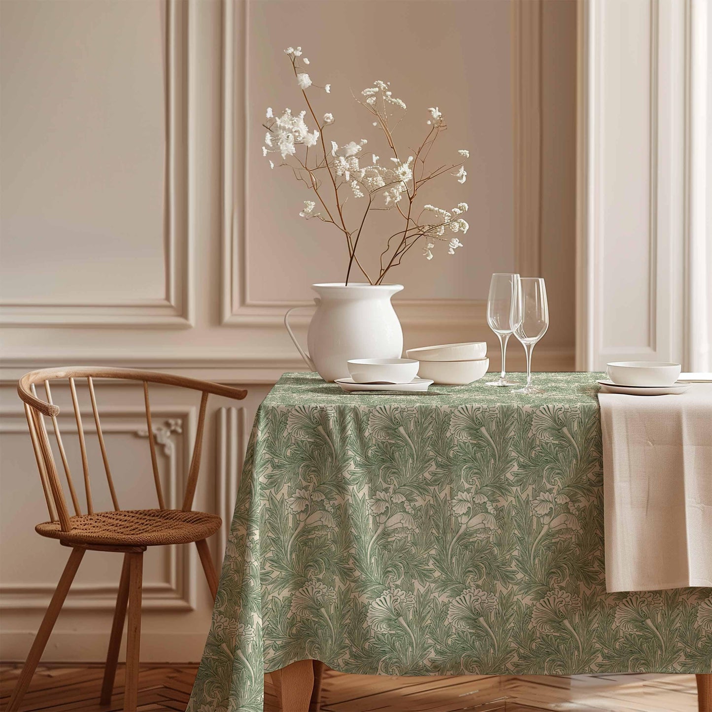 Tablecloth, Tulips, William Morris, linen tablecloth, 100% linen, LINENISLOVE