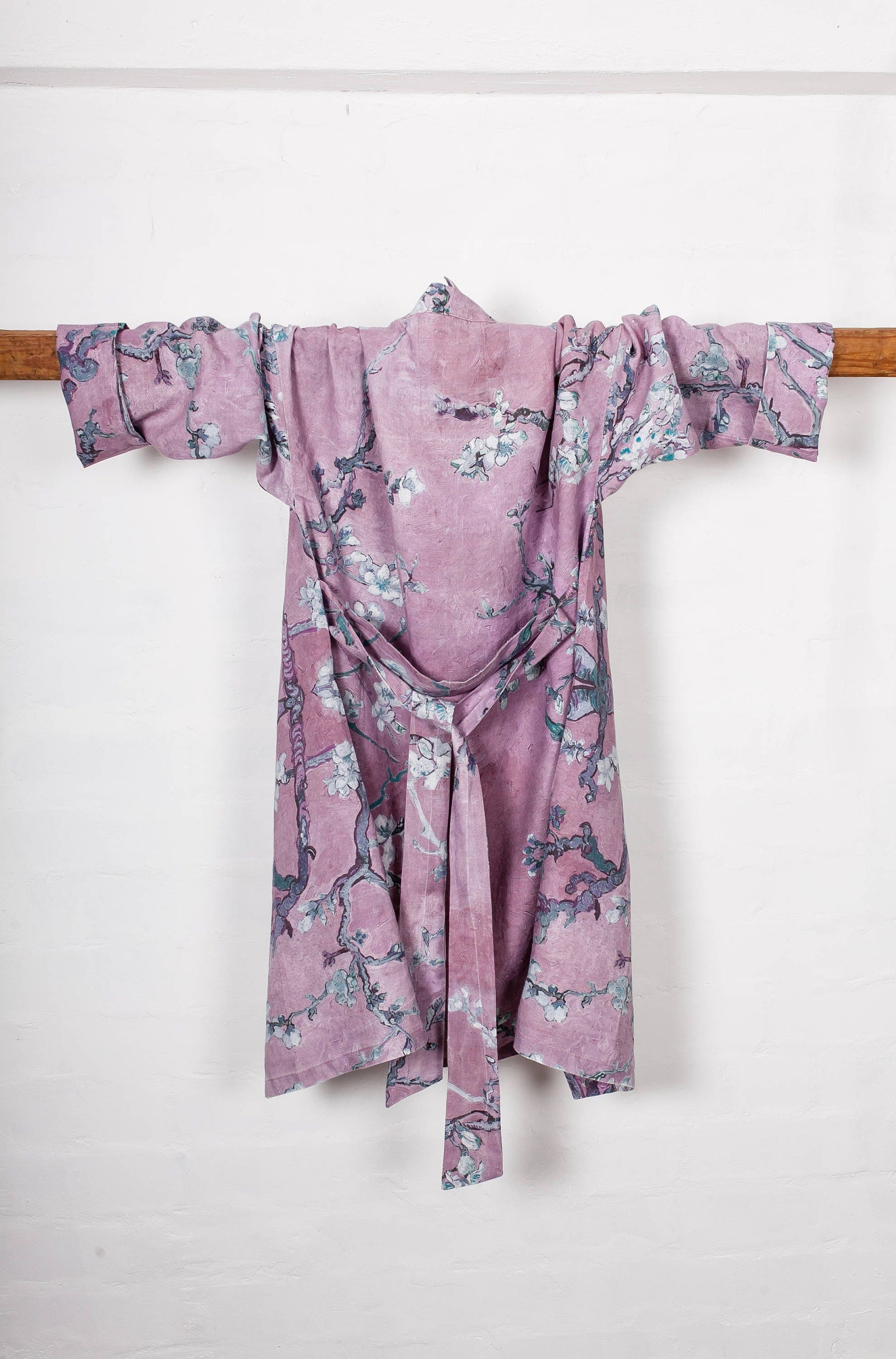 Van Gogh, kimono robe, kimono cardigan, bathrobe, Almond blossom, bridesmaid gift, Linen robe, linen, Linen bathrobe, organic, gift for her