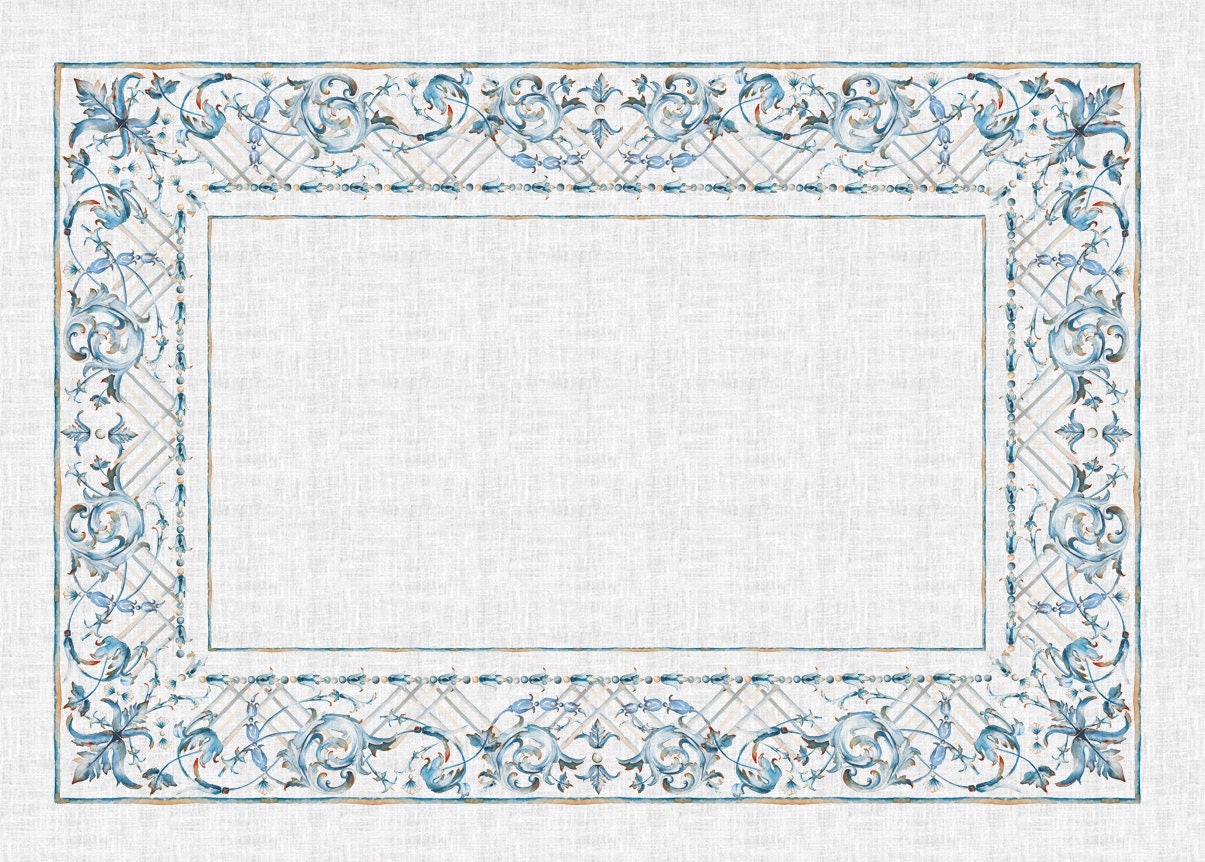 Linen tablecloth, Art decor, Blue table decor, 100% linen fabric, Event linen