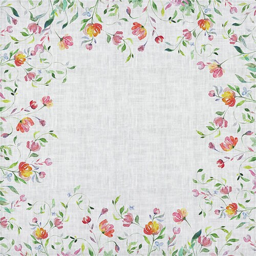 Linen tablecloth, Summer table decor, tablecloth floral, 100% linen fabric