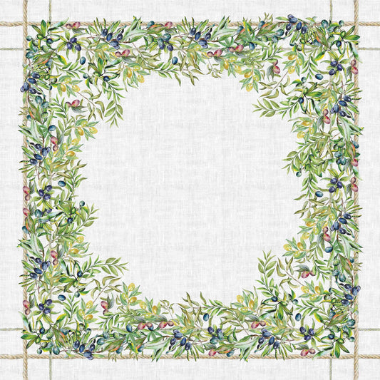 Provence tablecloth, Olives pattern, Linen tablecloth, farmhouse decor, 100% linen fabric, rectangle tablecloth