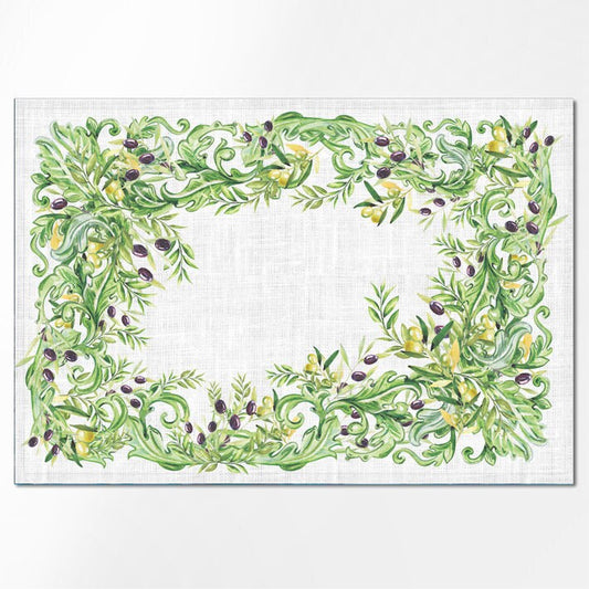 Placemats set, olive print, linen placemats, wabi sabi, farmhouse decor, fabric placemats, cloth napkins, table decor, mother in law gift