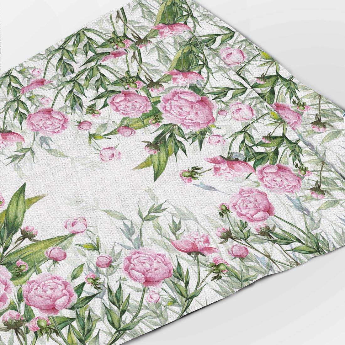 Placemats set, Peony, Peonies, Linen placemats, Blush pink placemats, Green placemats, Peonies placemats, flowers, Table decor, housewarming