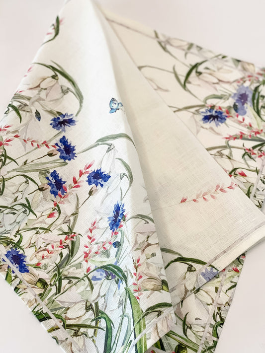 Linen Kitchen Towel | Cornflowers