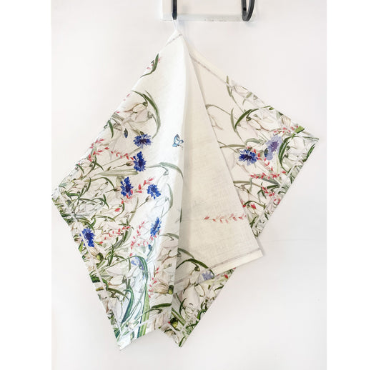 Linen Kitchen Towel | Cornflowers