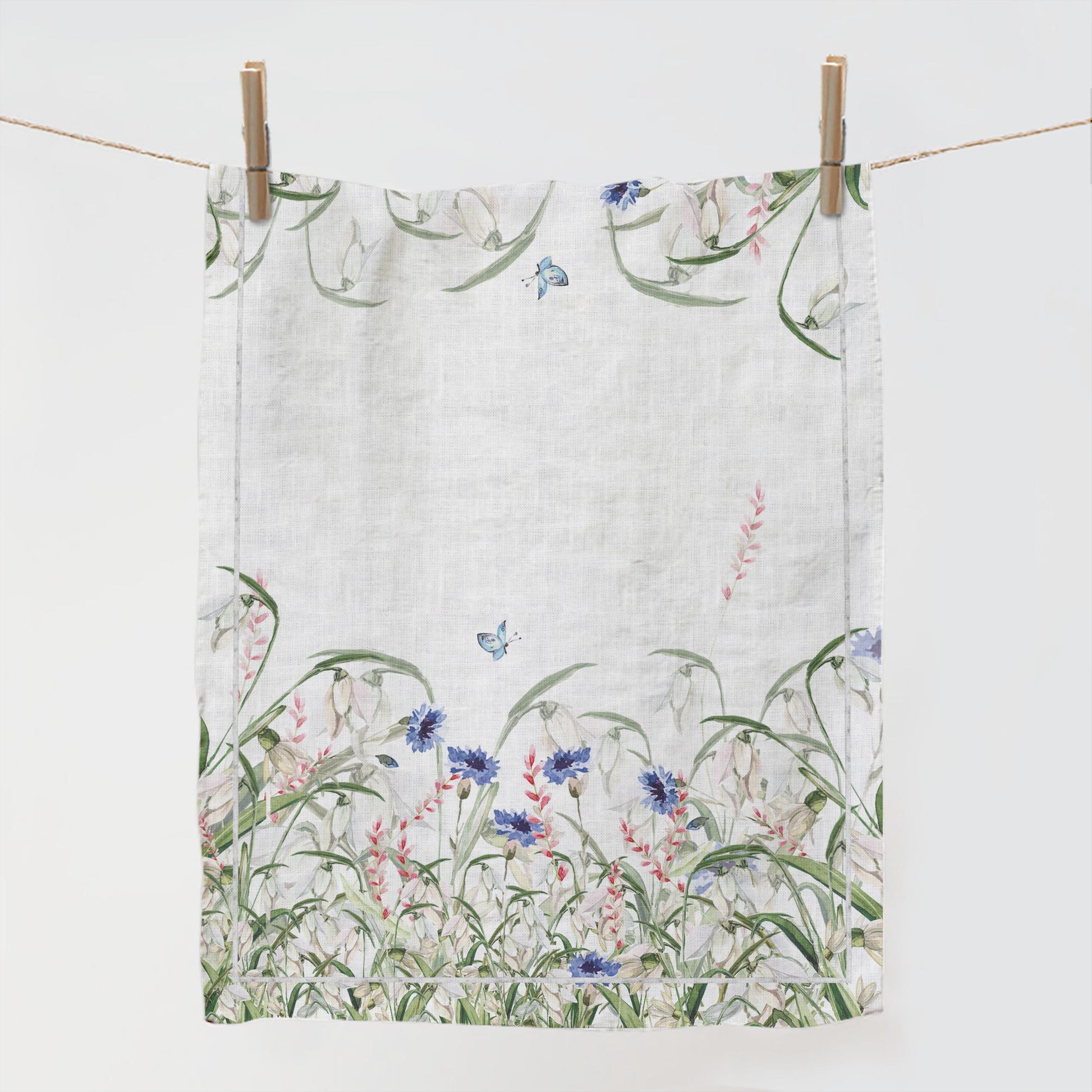 Linen Kitchen Towel | Cornflowers