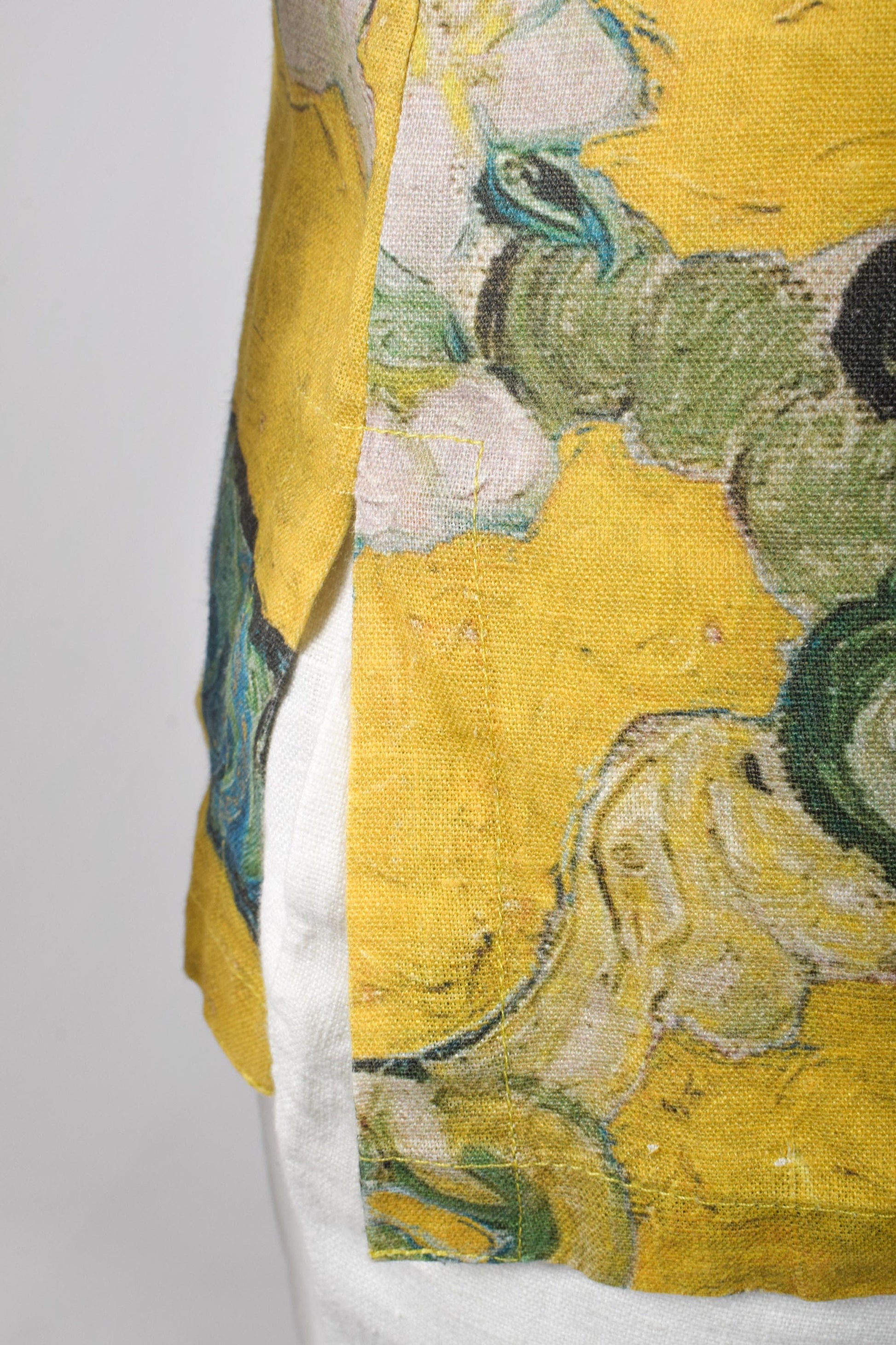 Linen top, Vincent van Gogh, Almond Blossom, Linen Shirt Short Sleeves, Natural Linen Shirt, summer shirt, linen blouse, women shirt