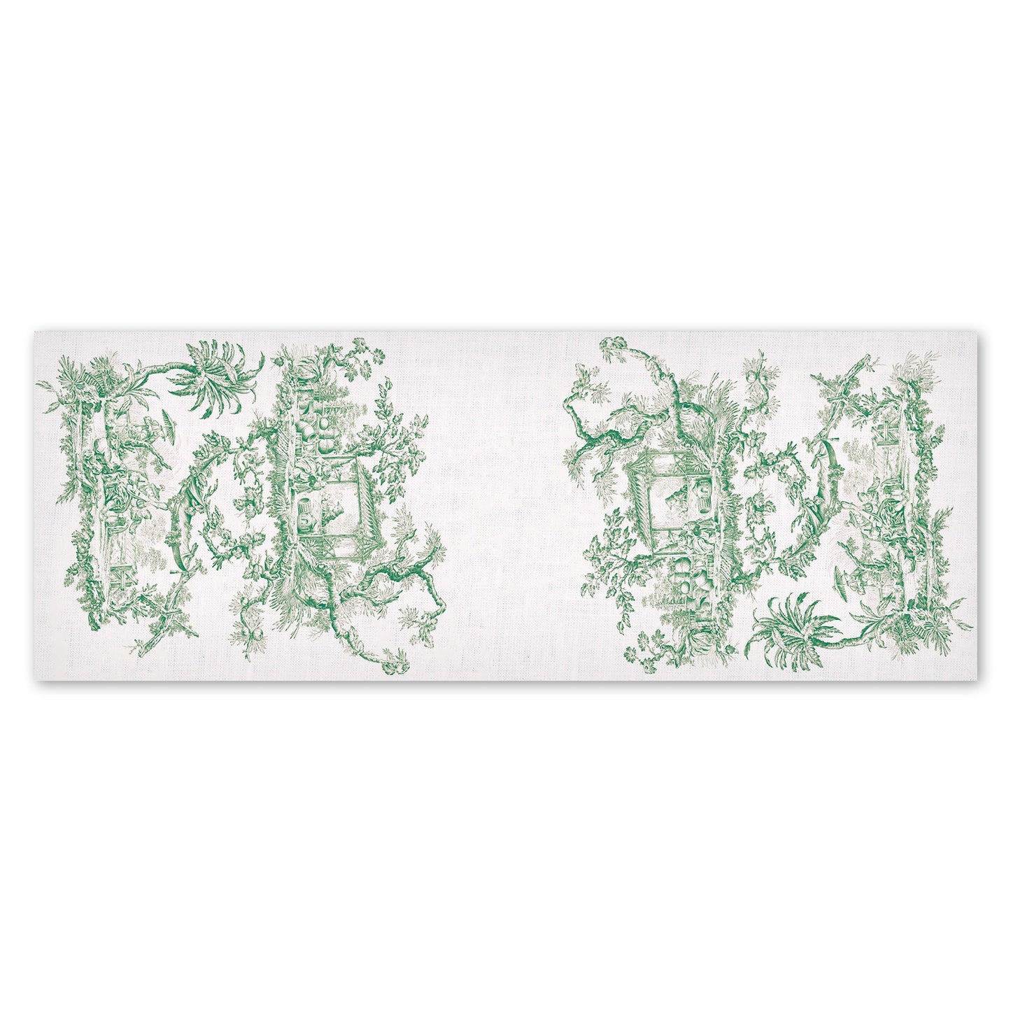 Toile de Jouy, Table runner, Linen table runner, 100% linen, custom table runner, Hand made in Lithuania