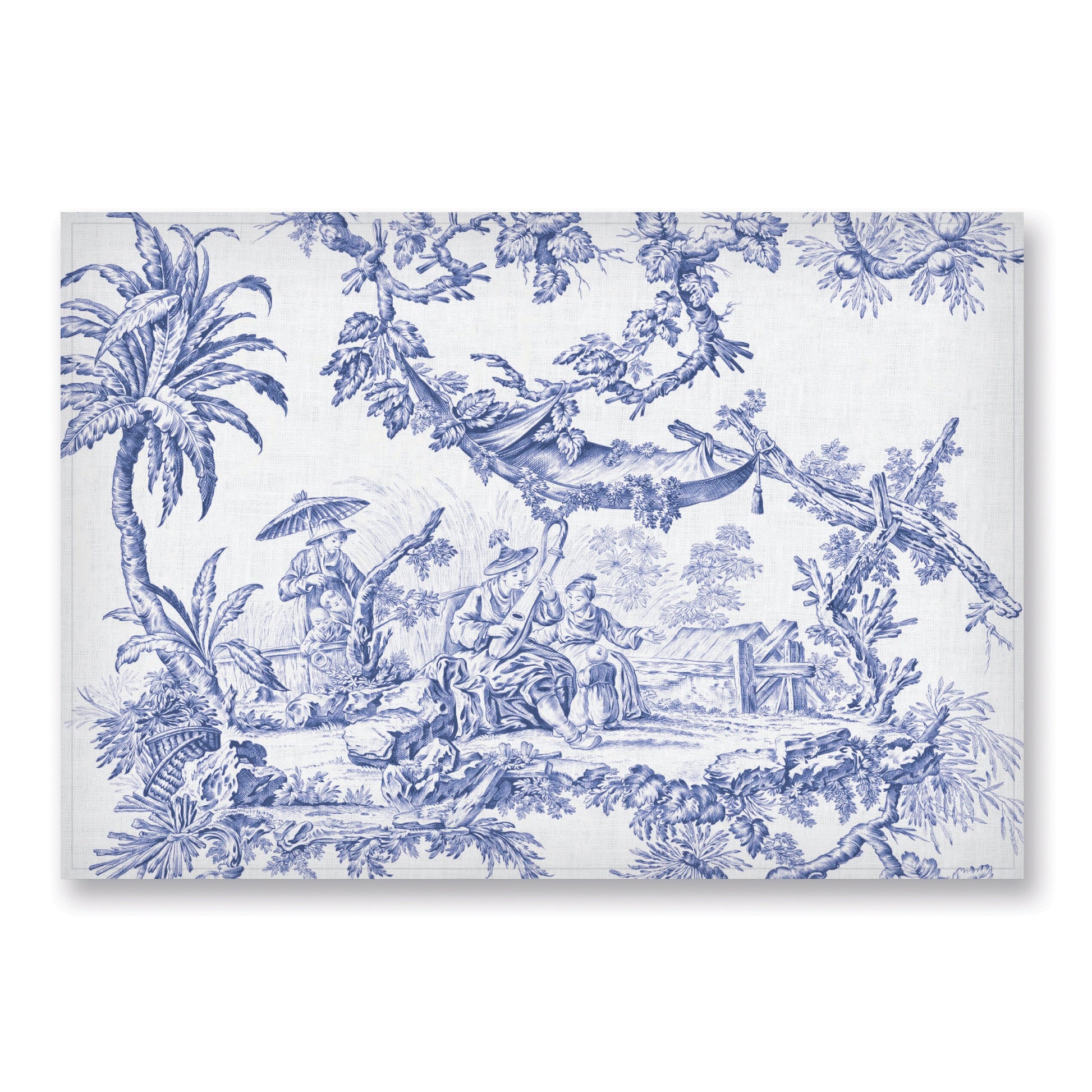 Placemats, Toile de Jouy, placemats set of 4, placemats set of 6, fabric placemats, linen placemats, placemats set