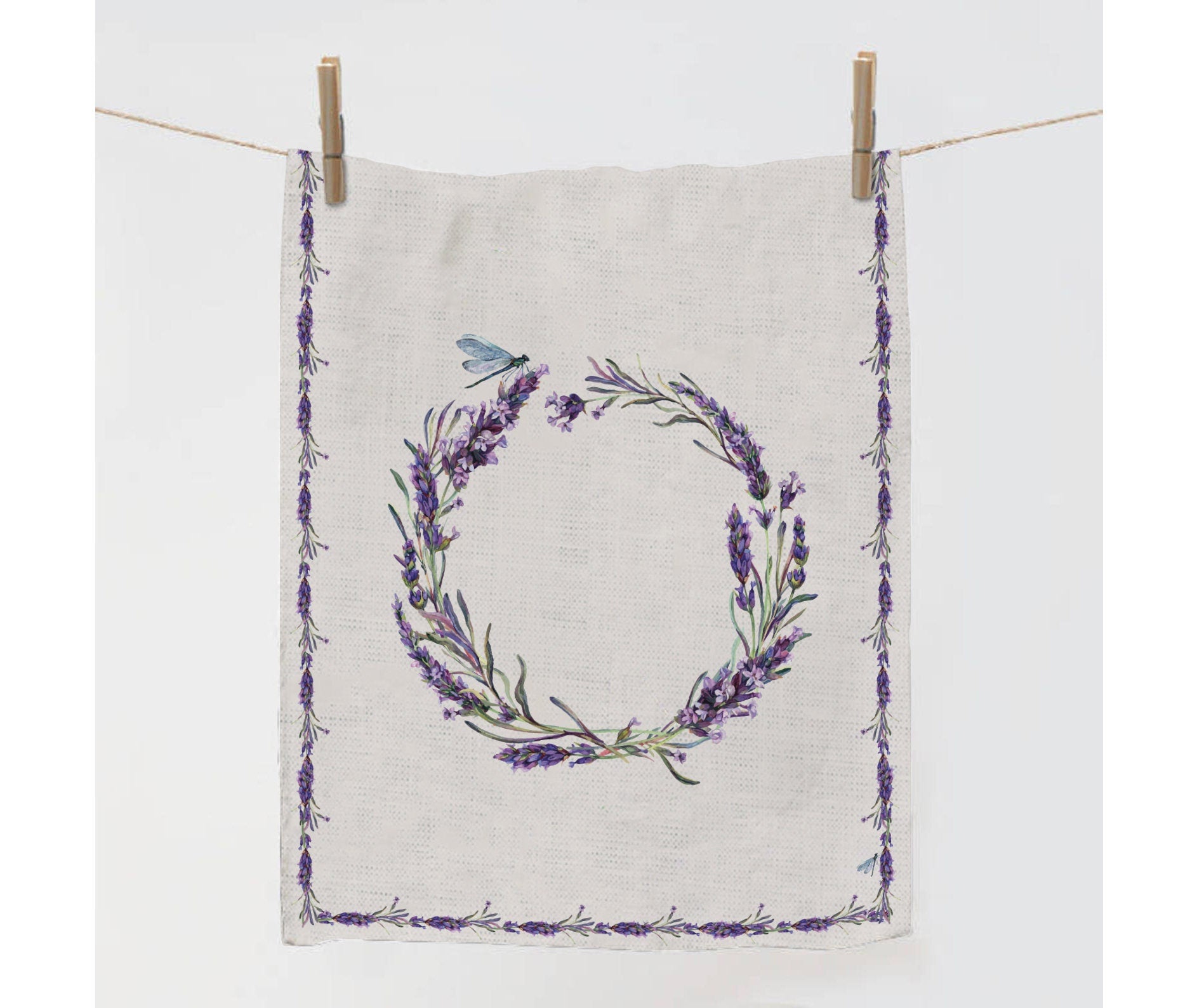 Towel, Lavandula, dish towel, 100% linen, linen kitchen towel, Lavenders towel