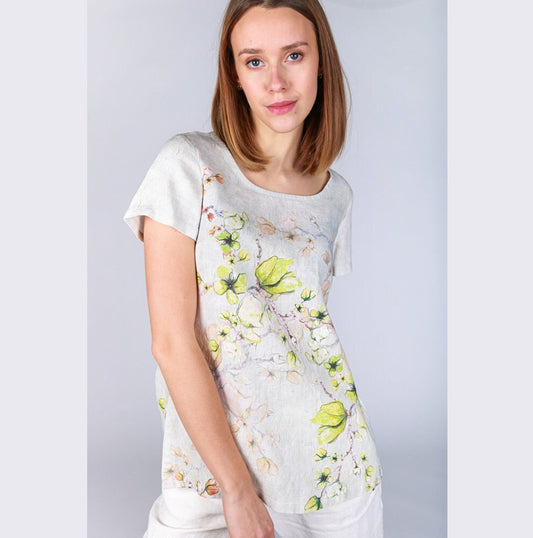 Summer blouse, womens top, 100% linen, plus size blouse, tank top, short sleeves blouse by LINENISLOVE