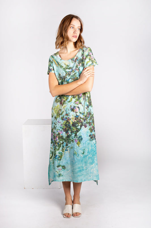 Long Linen Dress | The Rose Bush by Monet