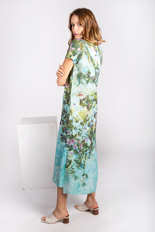 Long Linen Dress | The Rose Bush by Monet