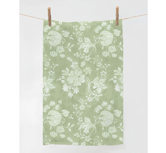 Towel, Anna Maria Garthwaite, Spitalfields, 1752 - 1753, toile green towel