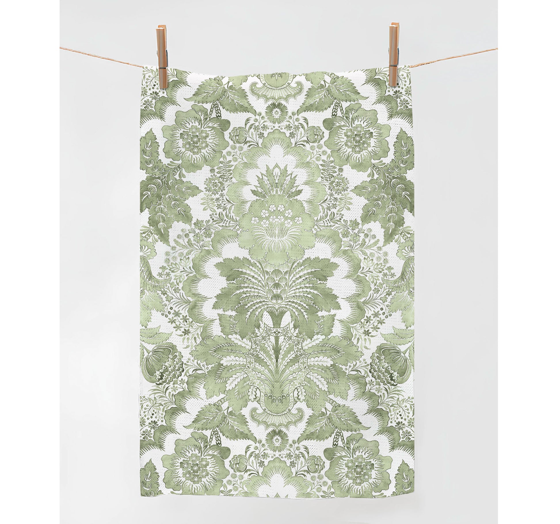 Kitchen towel, Anna Maria, Garthwaite, Spitalfields, toile towel, green kitchen towel, 100% linen
