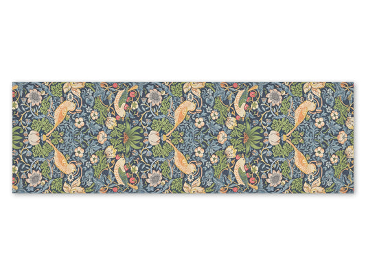 Table runner, William Morris, Strawberry Thief, LARGE pattern custom size table runner, 100% linen, linen table top