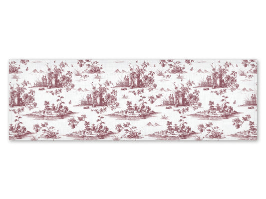 Table runner, Toile de Jouy, toile table runner, Chinoiserie, linen table runner, 100% linen, custom length