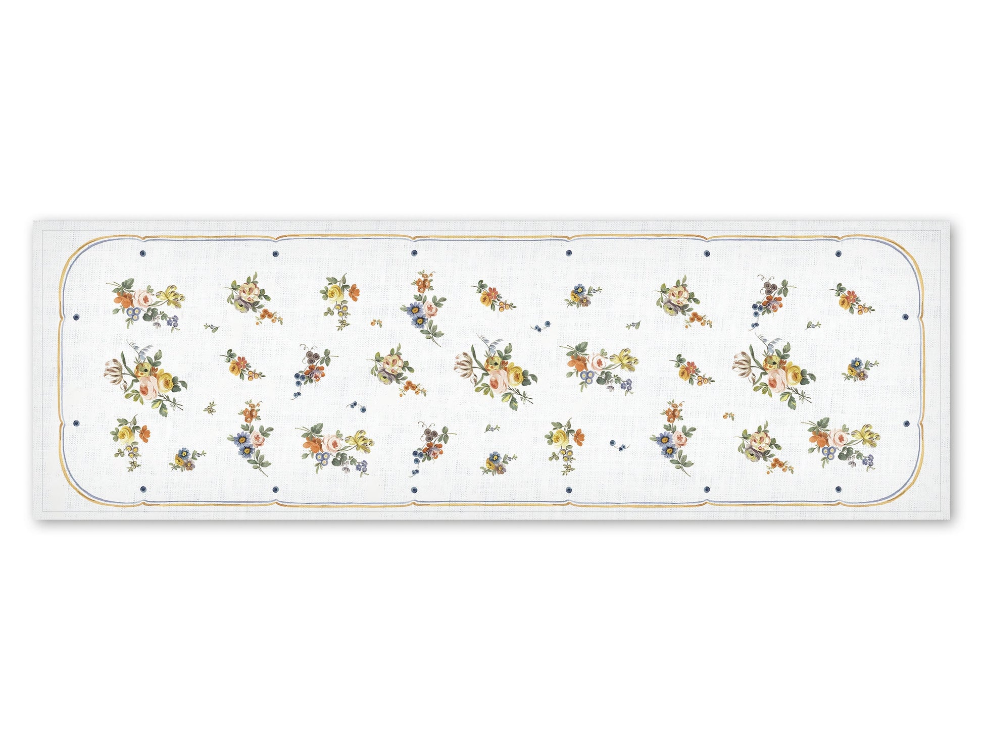 Table runner, Jacques-François Micaud, Porcelain Salad Bowl, 1775, wedding gift, linen table top, 100% linen, custom size