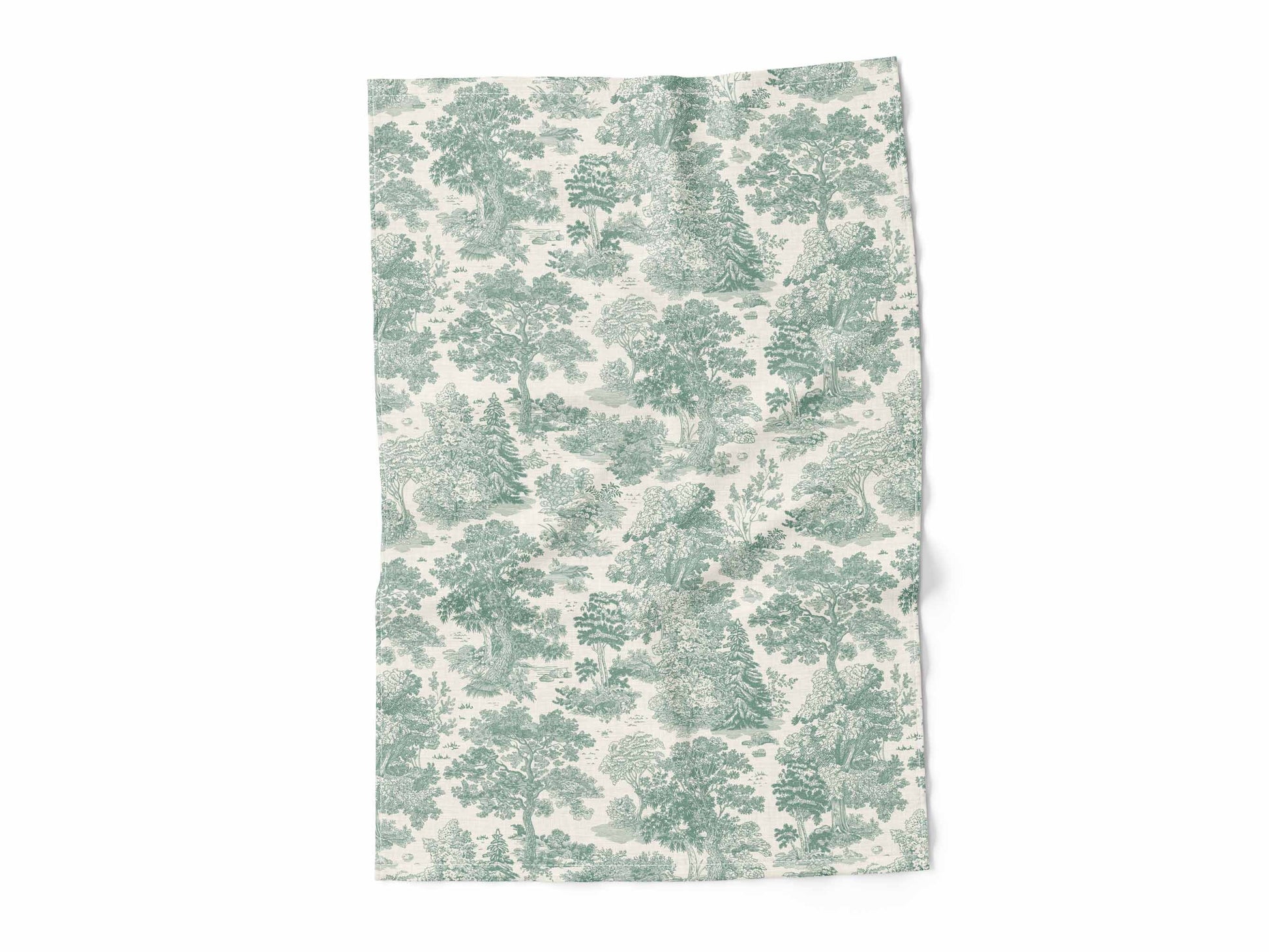 Dish towel, Forest Serenity, fabric towel, vintage kitchen towel, 100% linen