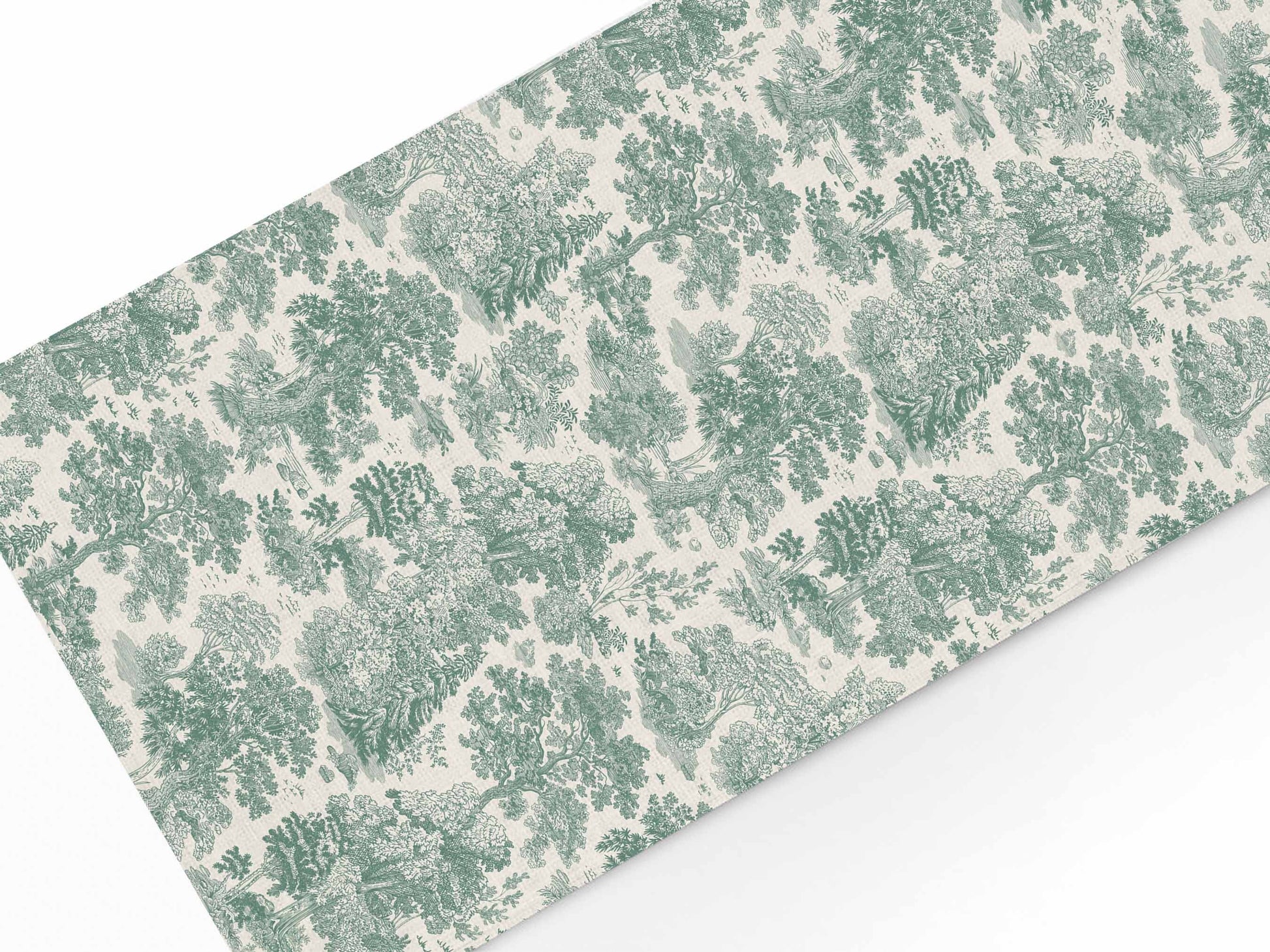 Table runner, Forest Serenity, Floral table top 100% linen, party decor linens, vintage wedding table top