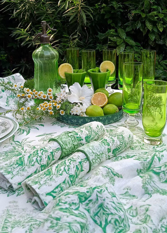 Placemats, Toile de Jouy, placemats set of 4, placemats set of 6, fabric placemats, linen placemats, placemats set